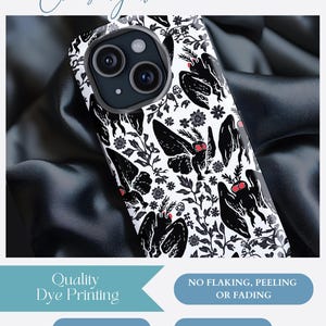 Mothman iPhone-skal Cryptid Telefonskal Paranormalt iPhone 16 15 14 13 Pro Max Mothman Design Gåvor för Cryptidälskare Unikt iPhone-skal bild 4