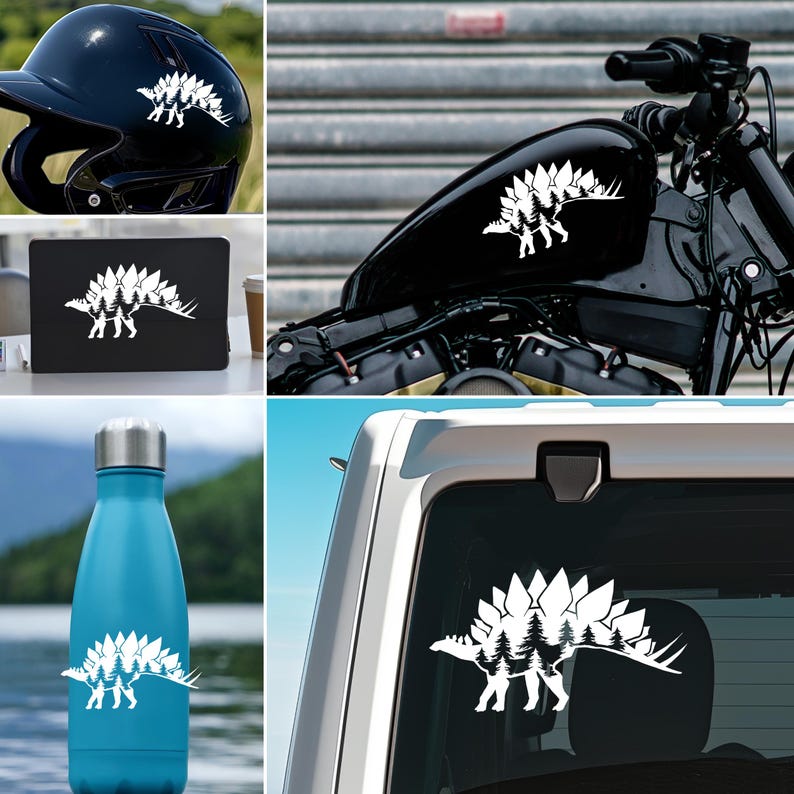 STEGOSAURUS Dinosaur Decal Car Decal Stegosaurus Dino Sticker Durable Waterproof Vinyl Sticker for Car Laptop Water Bottle bild 3
