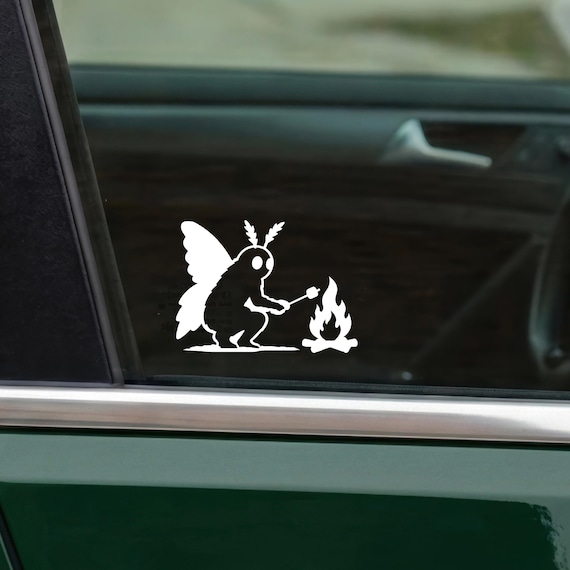 Mini Mothman Decal Moth man Car Window Sticker Cryptid Decal Gift For Mothman Fan Cryptid Sticker Cryptid Car Accessories Mothman Gift