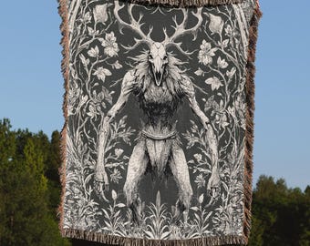 Wendigo Blanket Gift Couple Gift for Anniversary Gift Wendigo Tapestry Gift Cryptid Tapestry Gift for Couple Wendigo Blanket Cryptid Lover