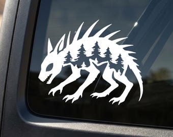 Chupacabra Decal Chupacabra Car Window Sticker Cryptid Decal Gift For Chupacabra Fan Cryptid Sticker Cryptid Car Accessories Goat Sucker