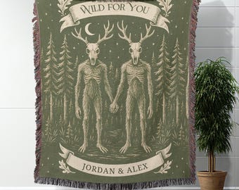 Custom Wendigo Blanket Wendigo Couple Personalized Blanket Gift for Anniversary Gift for Wedding Wendigo Gift Custom Tapestry Gift