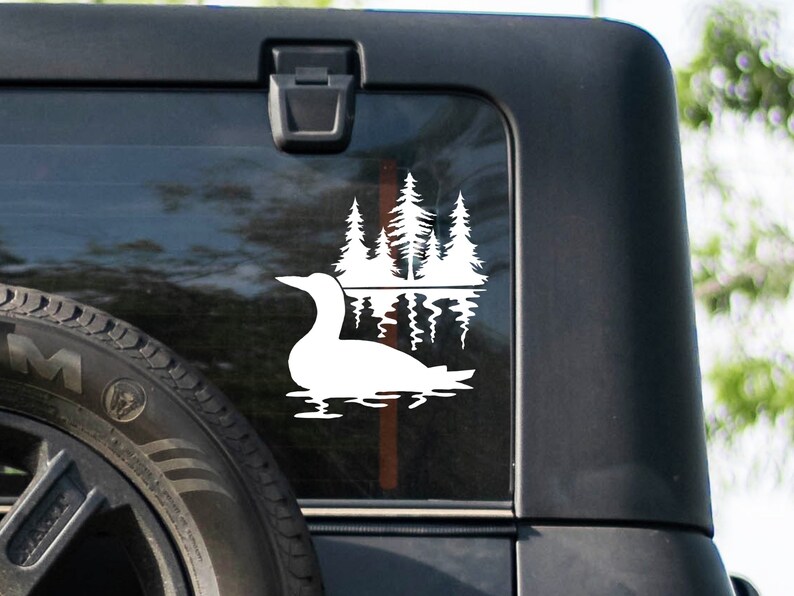 Loon Sticker | Loon Vinyl Decal | Lake Sticker | Lake Decal ...