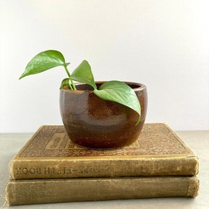 Vintage Ceramic Planter | Studio Pottery | Small Ceramic Flower Pot