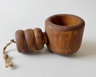 Vintage Wood Screw Nut Cracker