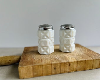 Vintage Salt and Pepper Shakers | Westmoreland Milk Glass | Country Kitchen