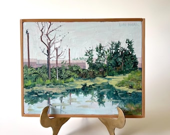 Framed Acrylic PNW Landscape Painting by Lin Haak