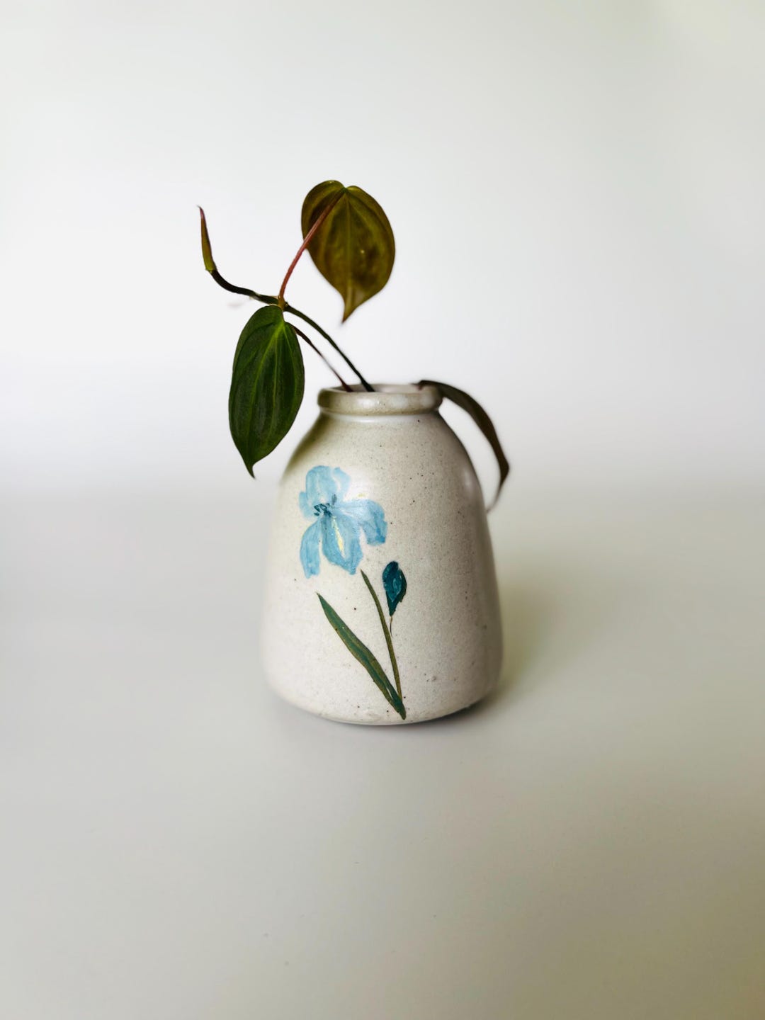 Vintage Ceramic Vase | Hand Painted Floral Design | Signed by Artist - Etsy