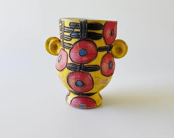 Vintage Scot Cameron-Bell Whimsical Studio Pottery Vase