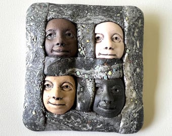 Vintage Jana Honnerova Polymer Clay Brooch 1997