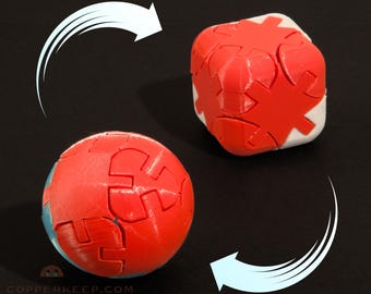 Kinetic Bubble Fidget "Sphere Cube" | 1.5" Transforming Stress Toy | Colorful Artistic Worry Sphere | Mechanical Articulated Cube Fidget!