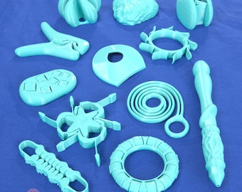 Focus Aid Fidgets "Harmony Helpers" | Quiet Durable Classroom Attention Tools | Discreet Stress Relief For Meetings Or Work | 12 Piece Kit!