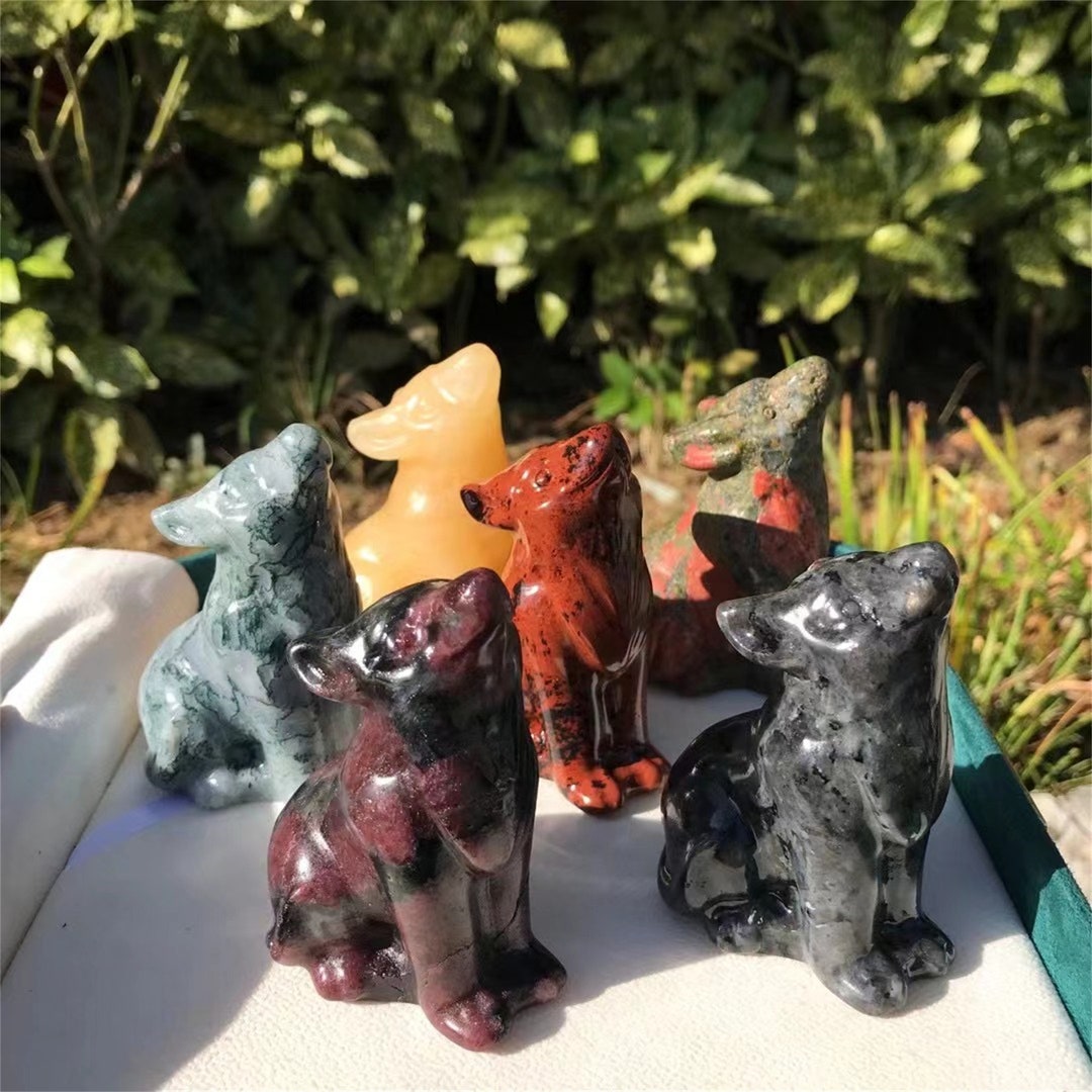 Crystal Wolves 80mm Hand Carved Crystal Wolves Crystal Wolves - Etsy UK