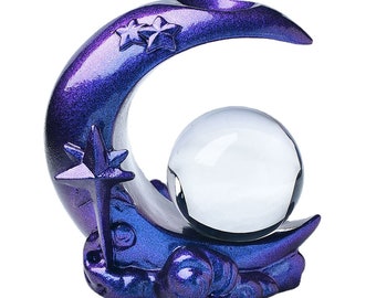 Resin Crystal Sphere Crystal Ball stand Moon Shape