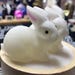 Hand Carved White Jade Rabbit Figurine: Crystal Animal Decor (50mm) - Etsy