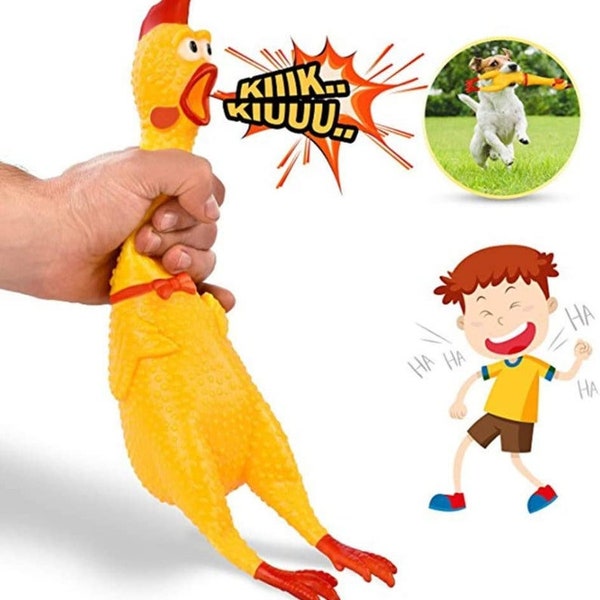 Rubber Chicken /Squeeze Chicken, Prank Novelty Toy