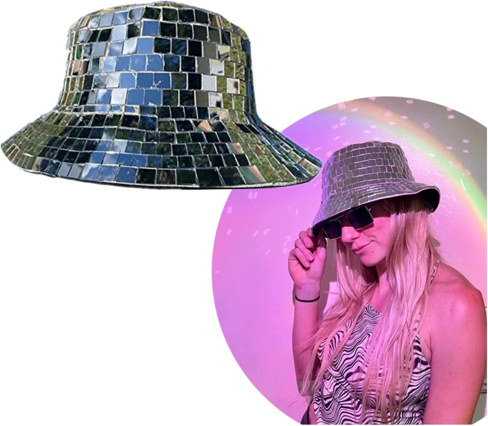 Disco Bucket Hat Disco Ball Festival Visor Disco Ball Hat Etsy