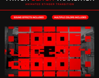 Animated Twitch Scene Transition, Digital Download, 5 OBS Transition Scenes