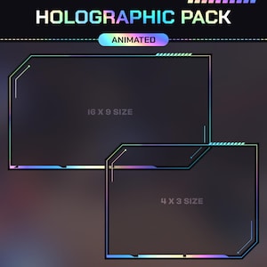 Animowana holograficzna nakładka Twitch: Tęczowy pakiet transmisji (alerty Twitch, nakładka kamery internetowej, panele, sceny, przejście Stinger) zdjęcie 8