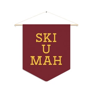 SKI U MAH Gophers fan pennant