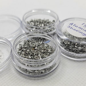 Aluminum shavings for jewelry making/inlay