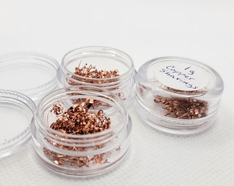Copper shavings for jewelry making/inlay