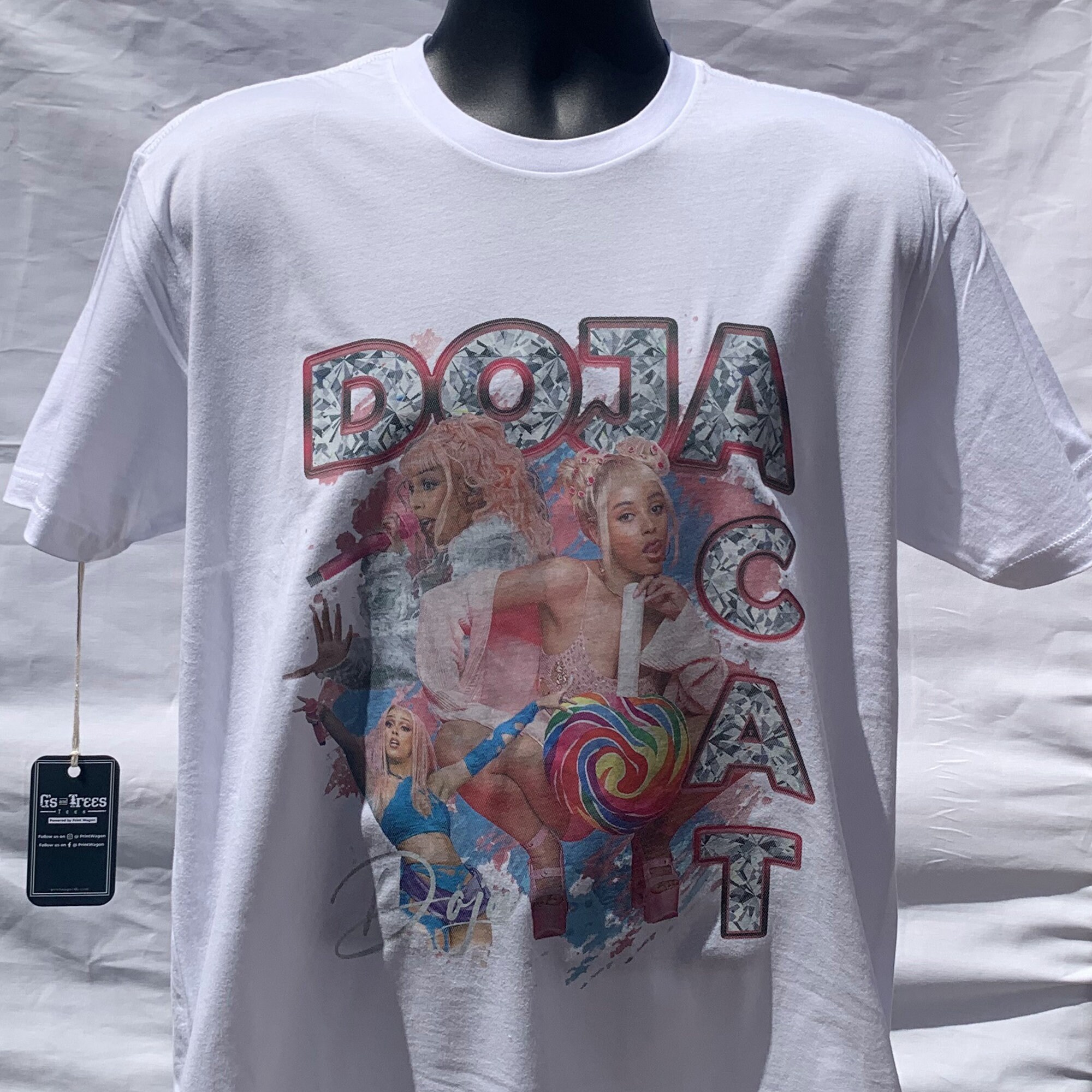 Doja Cat Planet Her Tour Tee: Diamond Glitter Pop Art, Gildan Soft Style