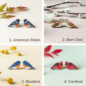 Bird Lovers Build-Your-Own 3-Pair Stud Set Birder Gift image 2