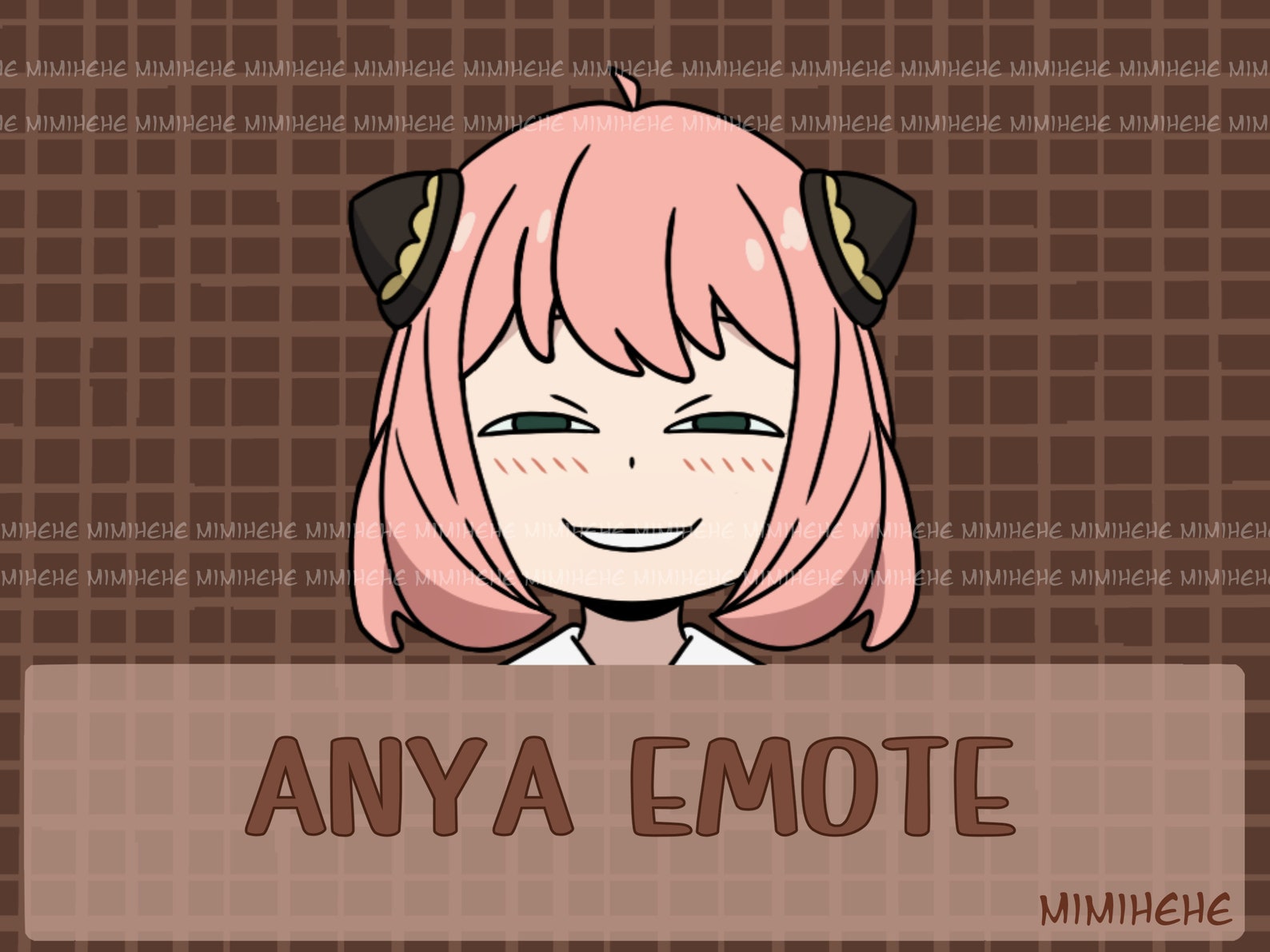SPY X FAMILY Anya Face Emote for Streaming Ready to Use Cute Etsy