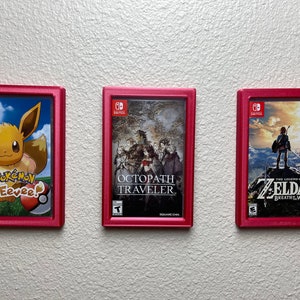 Cadre mural pour étui de jeu Nintendo Switch | Sans clous | Suspension sans dommage | Imprimé en 3D