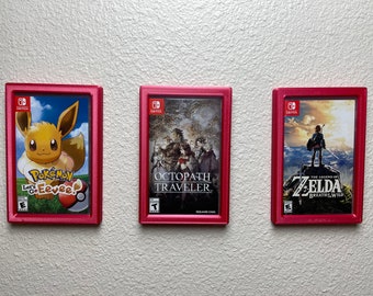 Nintendo Switch Game Case Wall Frame | No Nails | Damage-Free Hanging | 3D Printed