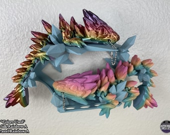 Articulating "Baby" Gemstone Dragon | Desk Buddy | Fidget Sensory Toy | 3D Printed