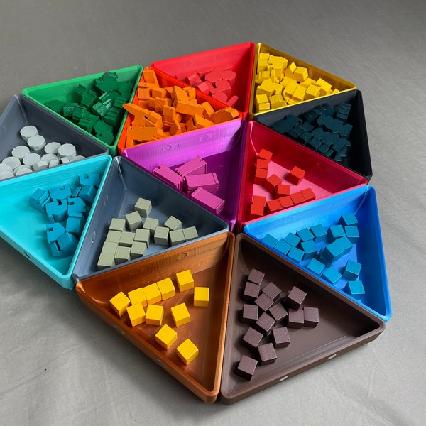 Board Game Component Trays | Stackable | Magnetic | 3D Printed