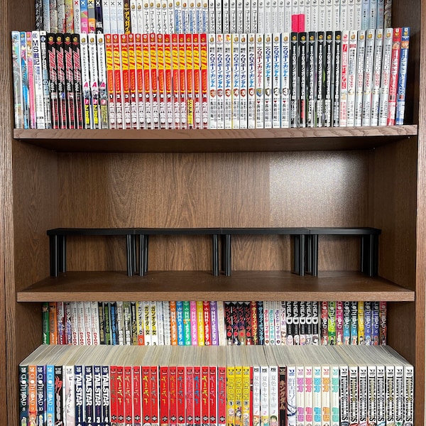 Shelf Riser for Displaying Two Rows of Books on a Single Shelf | Adjustable Height and Customizable to Fit Any Shelf Size