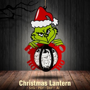 Film Cartoon Weihnachtslaterne SVG für Cricut,Weihnachten Shadow Box, Film Weihnachtslaterne, Cartoon 3D Box, Weihnachtsdekor, Laterne Papier svg