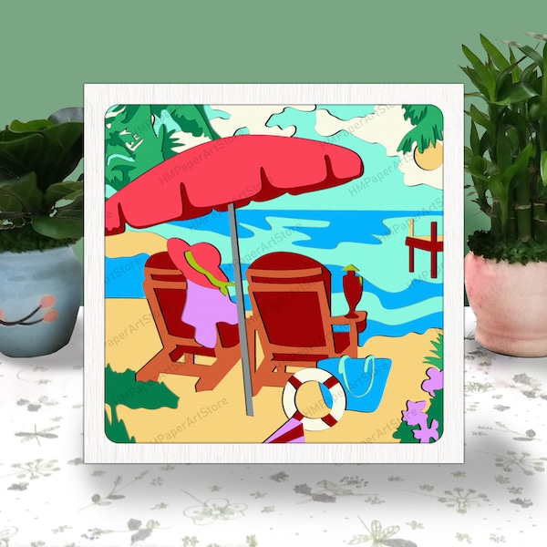 Beach 3D Box Paper Cut Light Box SVG, Camping Shadow Box SVG Cricut File Cutting Cricut, Beach Shadow Paper Cut, DIY, Decor Home svg Beach 3D Box Paper Cut Light Box SVG, Camping Shadow Box SVG Cricut File Cutting Cricut, Beach Shadow Paper Cut, DIY, Decor Home svg