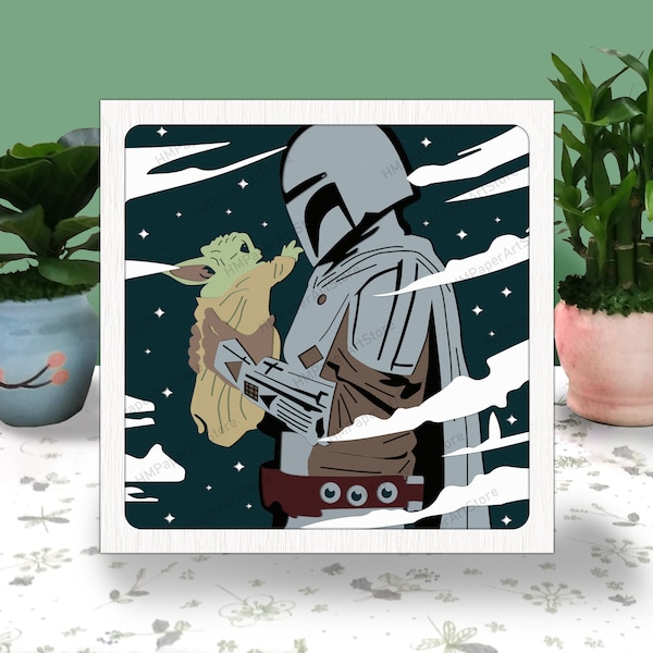 STAR W 3D Box Paper Cut Light Box Svg, Mouse Shadow Box Svg Cricut File Cutting Cricut, Mouse Shadow Paper Cut