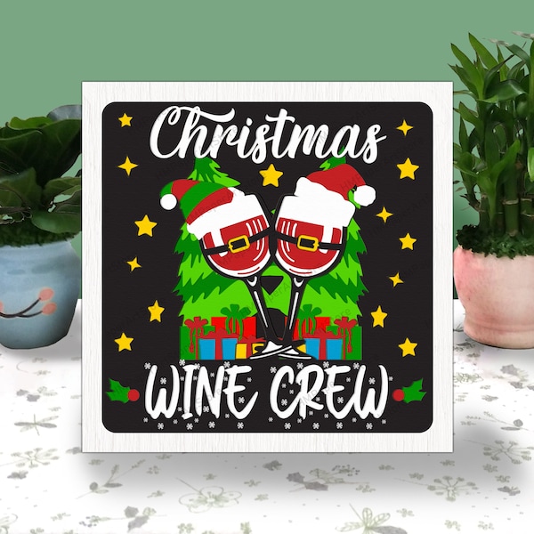 Wine Christmas 3D Box Paper Cut, Wine Christmas Light Box Svg, Merry Christmas Shadow Box, Svg For Cricut File, Wine Christmas Cardstock Svg Wine Christmas 3D Box Paper Cut, Wine Christmas Light Box Svg, Merry Christmas Shadow Box, Svg For Cricut File, Wine Christmas Cardstock Svg