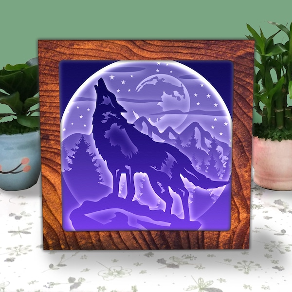 Wolf Paper Cut Light Box SVG, Wolf Shadow Box SVG Cricut File, Wolf Cutting Cricut, Wolf Shadow Paper Cut, DIY Wolf Paper Cut Light Box SVG, Wolf Shadow Box SVG Cricut File, Wolf Cutting Cricut, Wolf Shadow Paper Cut, DIY