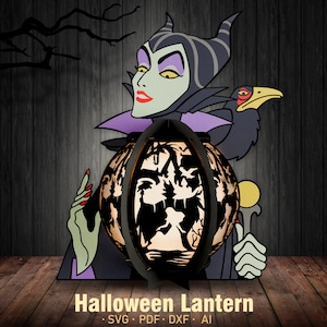 Halloween schurken lantaarn SVG voor Cricut, schurken lantaarn 3D-doos, schurken svg, lantaarn Halloween, lantaarn papier svg, Halloween decor