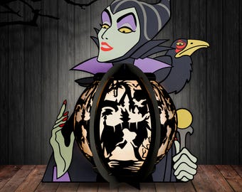 Linterna de villanos de Halloween SVG para Cricut, caja 3D de linterna de villanos, svg de villanos, linterna de Halloween, svg de papel de linterna, decoración de Halloween