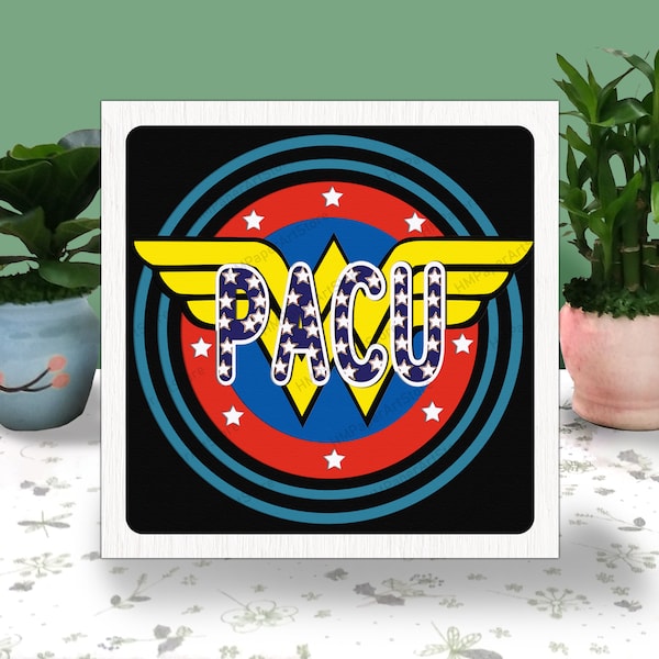 PACU Nurse 3D Box Paper Cut Light Box Svg, Wonder Nurse Shadow Box Svg Cricut File Cutting Cricut, Nurse Shadow Paper Cut