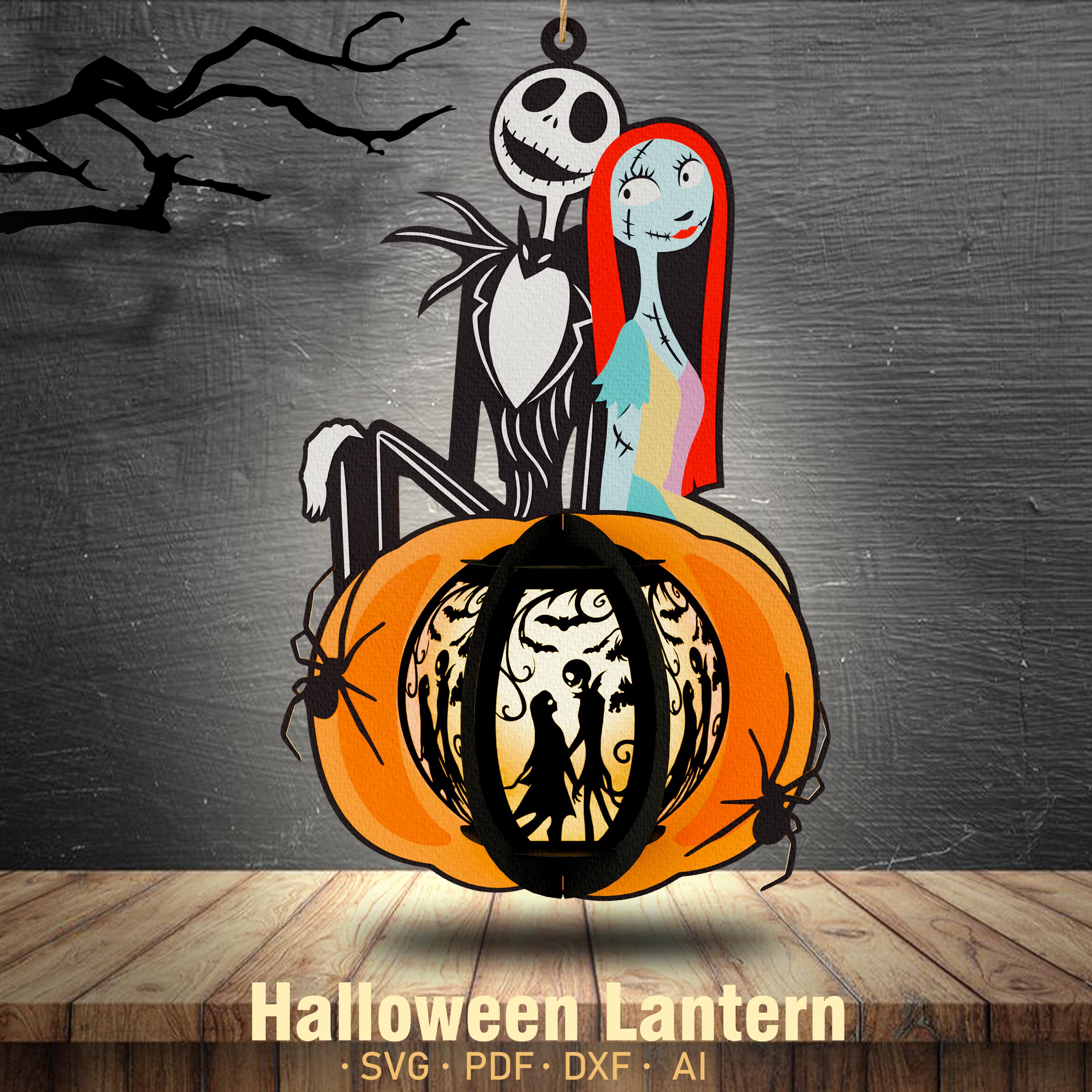 Nightmare Shadow Box, Halloween Lantern SVG for Cricut, Jack ...