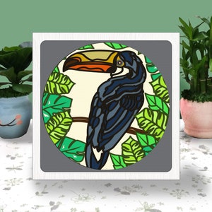 Toco Toucan Summer 3D Box Paper Cut Light Box Svg, Hawaiian Shadow Box Svg Cricut File Cutting Cricut, Tropical Flower Shadow Paper Cut