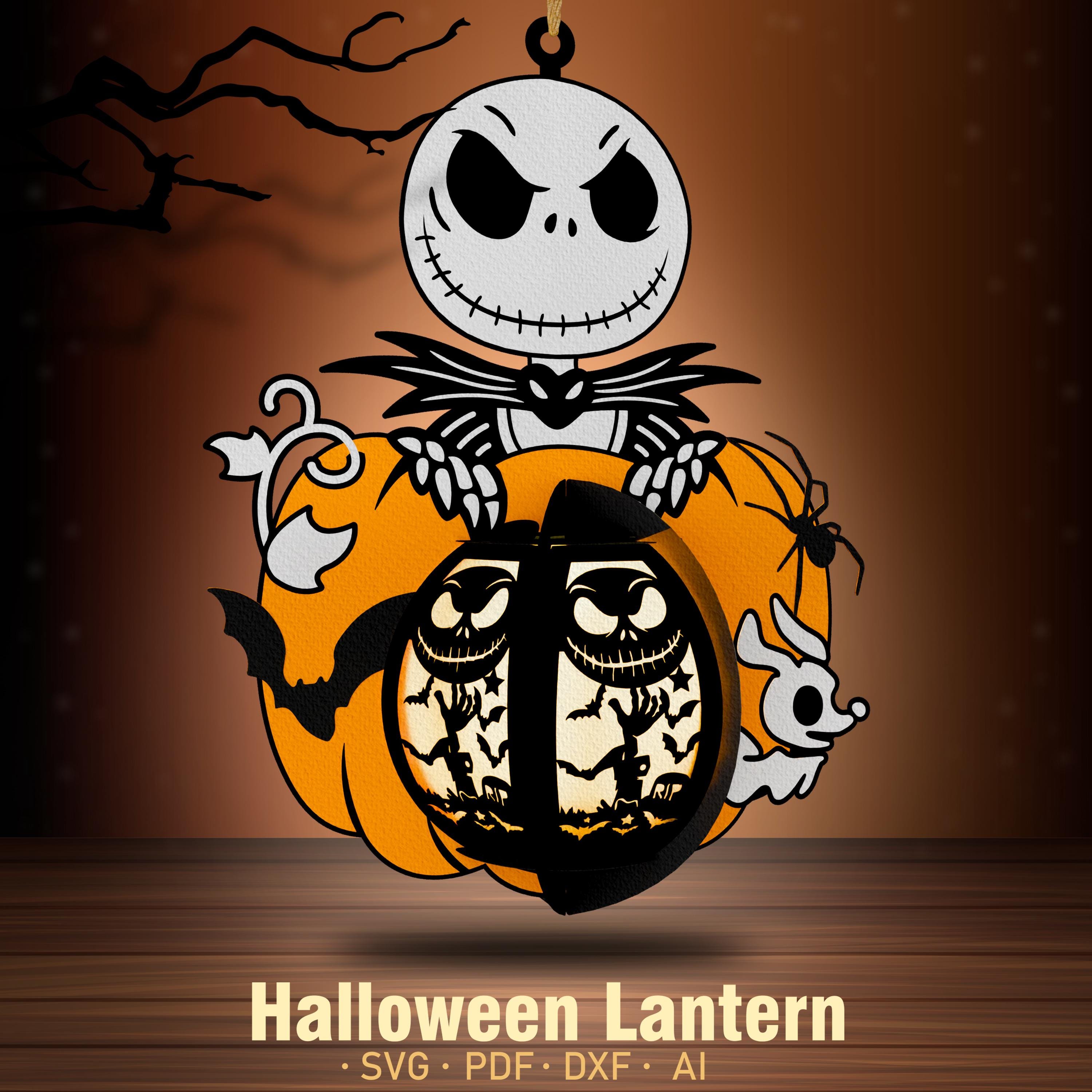 Halloween Lantern SVG for Cricut, Nightmare Shadow Box, Jack ...