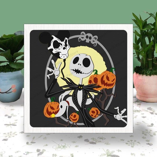 The Nightmare Halloween 3D Box, Jack Skellington Shadow Box Svg, Jack Skellington Box, For Cricut File, Halloween Shadow 3D Box The Nightmare Halloween 3D Box, Jack Skellington Shadow Box Svg, Jack Skellington Box, For Cricut File, Halloween Shadow 3D Box