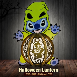 Film Cartoon Shadow Box, Halloween Laterne SVG für Cricut, Alptraum Laterne, Halloween Shadow Box, Halloween Dekor, Laterne Alptraum