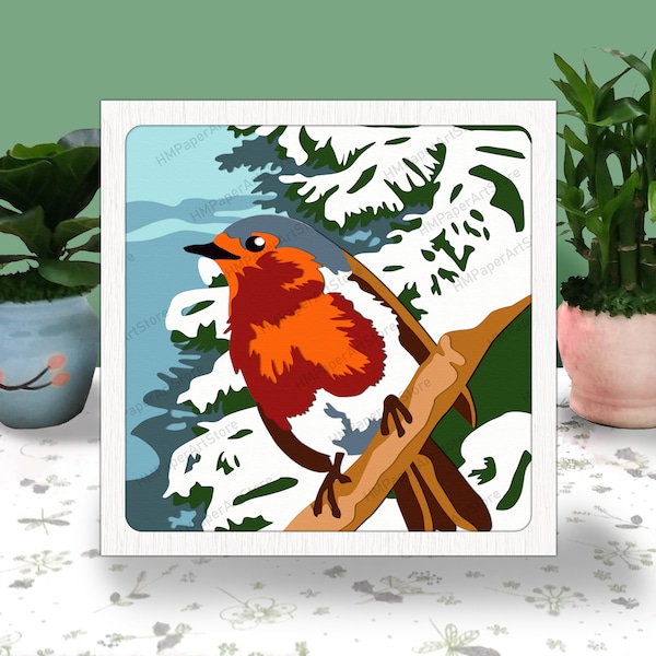 Robin Bird 3D Box, Robin Bird Shadow Box Svg, Cricut File, Cutting Cricut, Robin Bird Light Box, Animal 3D Box, 3D Box, Paper Cut Template Robin Bird 3D Box, Robin Bird Shadow Box Svg, Cricut File, Cutting Cricut, Robin Bird Light Box, Animal 3D Box, 3D Box, Paper Cut Template