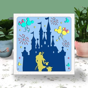 STAR MOUSE 4 3D Box Paper Cut Light Box Svg, Mouse Shadow Box Svg Cricut File Cutting Cricut, Mouse Shadow Paper Cut