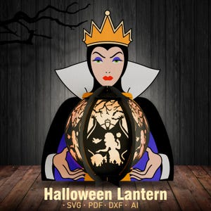 Halloween Villains Lantern SVG para Cricut, Villains Lantern 3d Box, Villains svg, decoração de Halloween, Lanterna de Halloween, Lanterna de papel svg